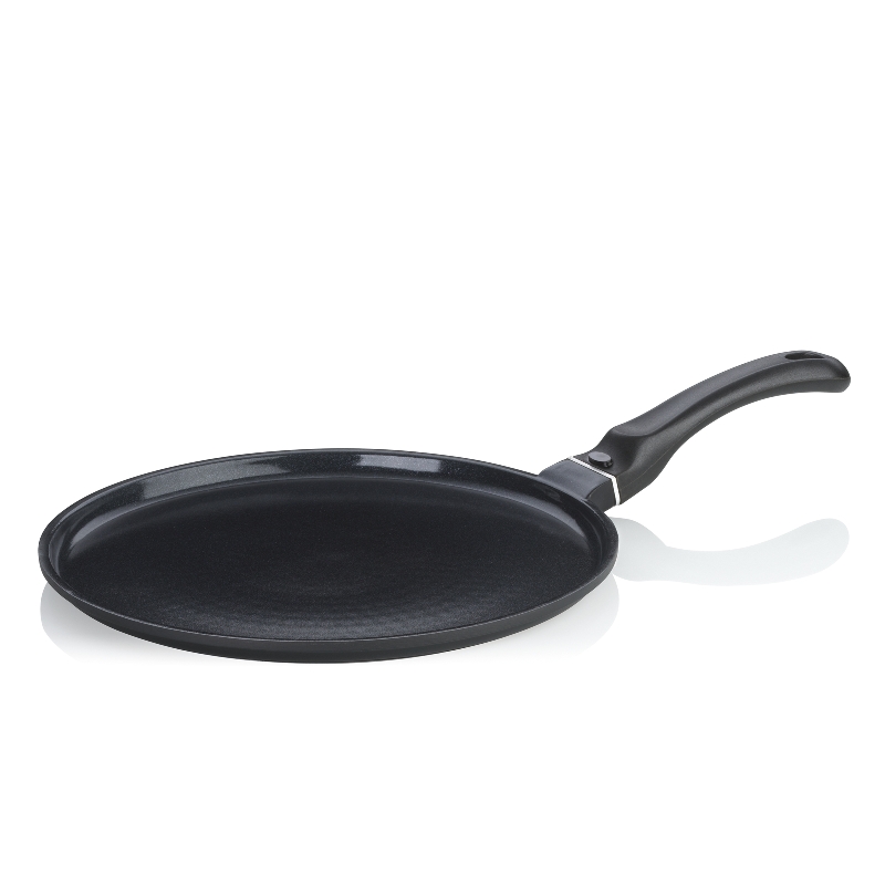 Pannenkoekenpan, 28 cm, Zwart, Non-stick, PFAS/PTFE vrij, Gegoten Aluminium - Kela | Atura