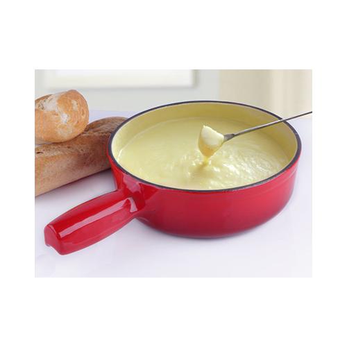 Gietijzeren kaasfonduepan rood - Moha