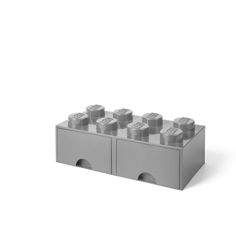 Opberglade Brick 8, Grijs - LEGO