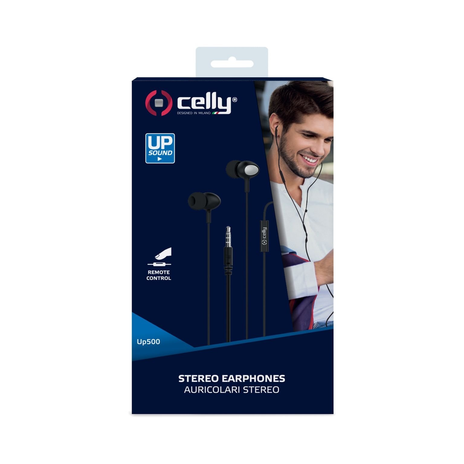 In-Ear Stereo Oordopjes UP500, Zwart - Kunststof - Celly