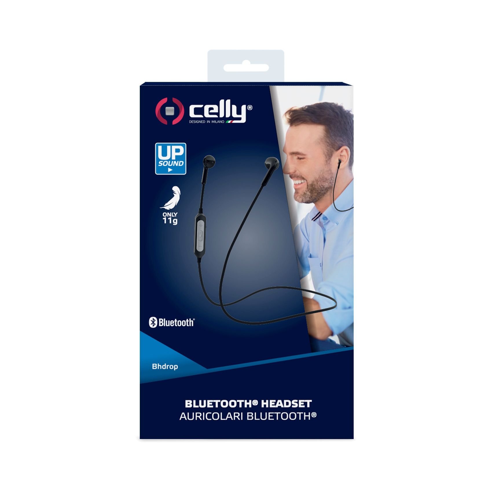 Bluetooth Stereo Drop Oordopjes, Zwart - Kunststof - Celly