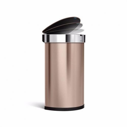 Afvalemmer Semi Round - RVS & Sensor - 45L - Rose Gold - Simplehuman