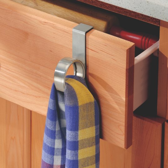 Handdoekhaak met Deurhaak, 12.4 x 7.6 x 16.5 cm, RVS, Zilver - iDesign | Forma