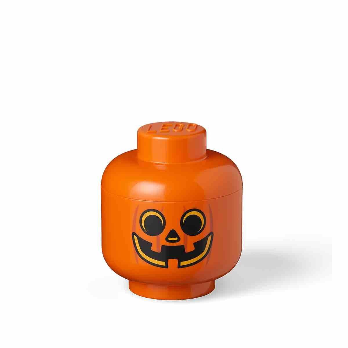 Opbergbox Iconic Hoofd Pompoen 16 cm, Oranje - LEGO