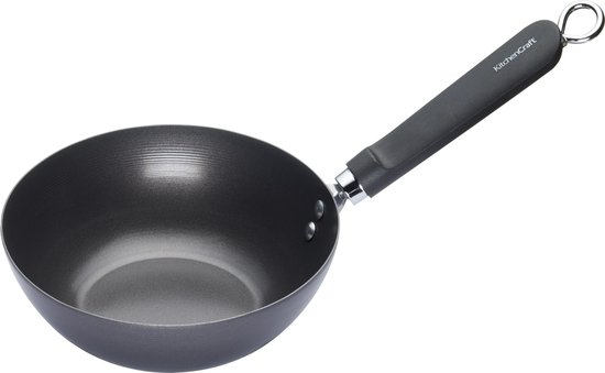 Oriental Wokpan, 20 CM, Carbonstaal, Non-Stick - KitchenCraft | World of Flavours