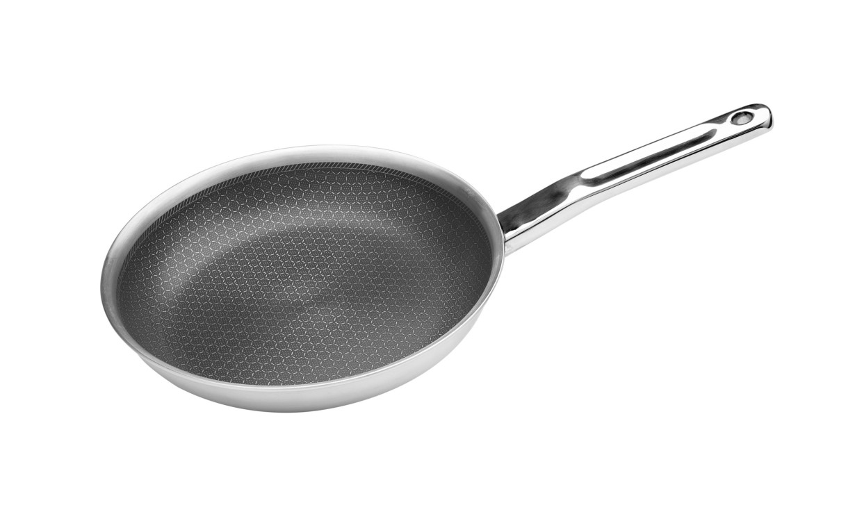 Non-stick Koekenpan, 5-ply, RVS, Ø24cm - Cookai