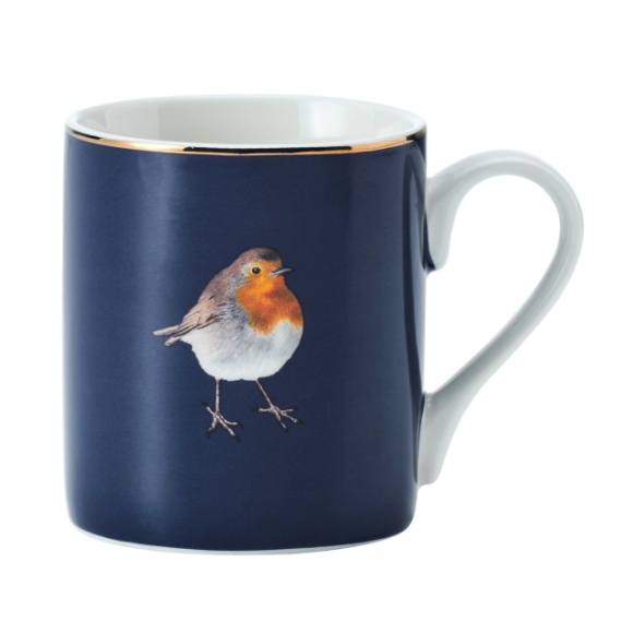 Mikasa Fine China 280ml Straight Sided Mug, Robin, Gift boxed