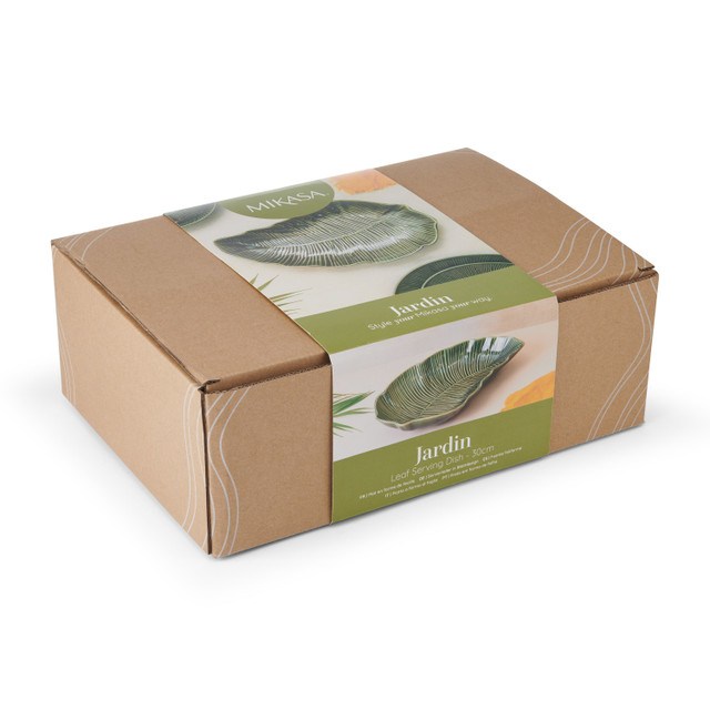Mikasa Jardin Stoneware Leaf Serving Dish, 30cm, Gift boxed