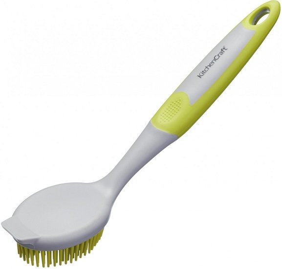 Schoonmaakborstel  Plat - Antibacterieel - Siliconen - KitchenCraft