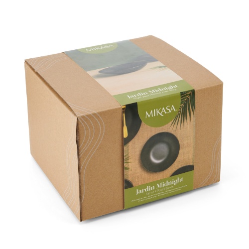 Mikasa Jardin Midnight 20cm Pasta Bowls, Set of Four, Gift Boxed