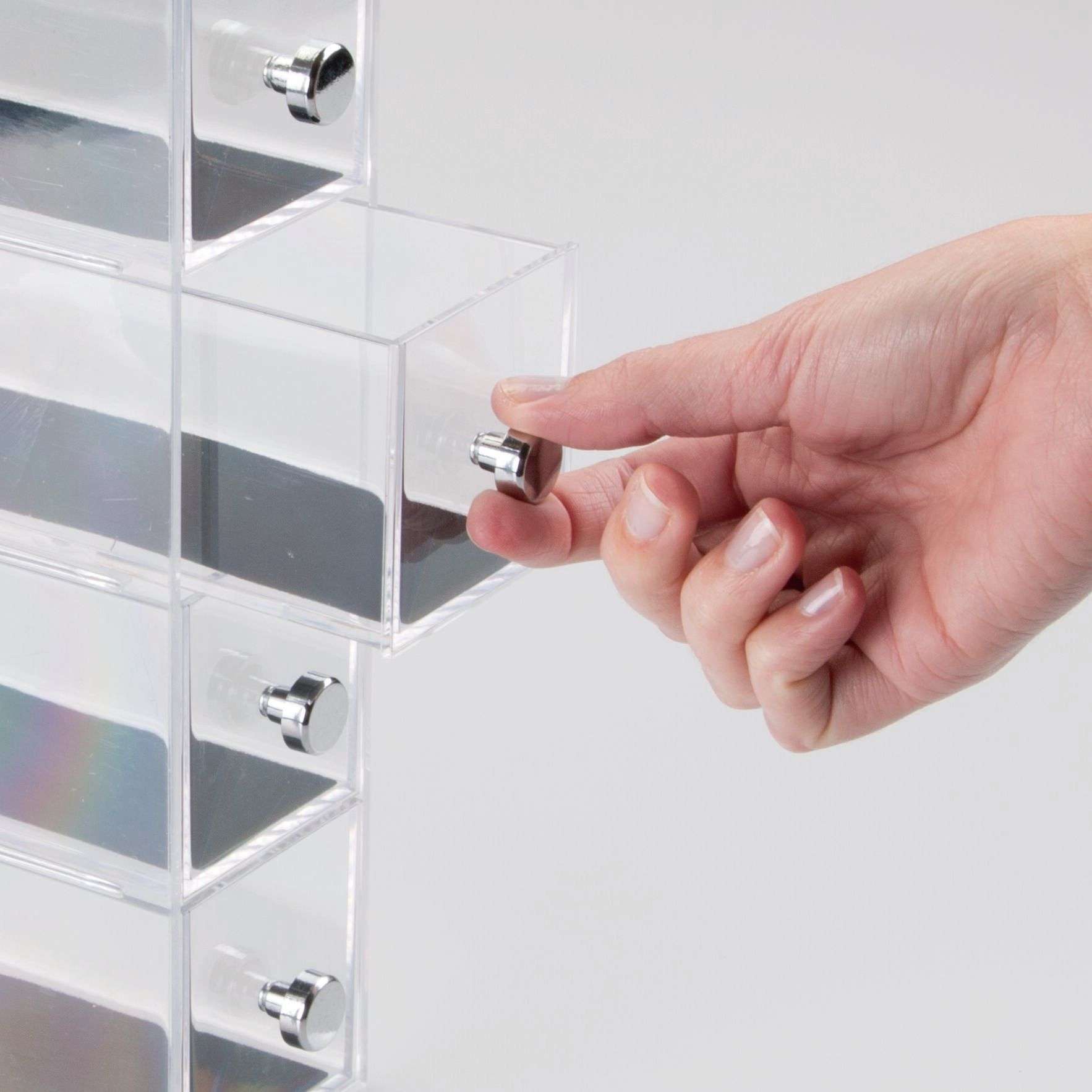 Ladekast, Sieraden Organizer, Small, 4 Lades, 6.6 x 17.7 x 25.2 cm, Transparant, Kunststof - iDesign | Clarity