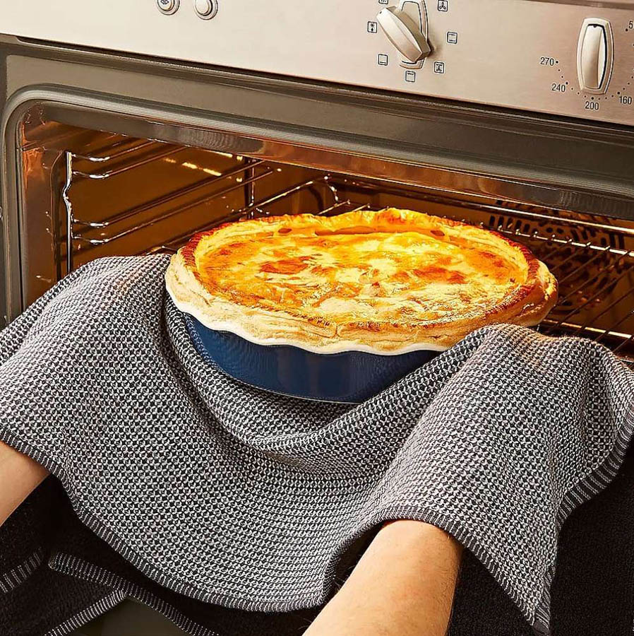 Taartvorm, Ovenschaal, ø 27 cm, Rond, Blauw, Keramiek - Barbary & Oak | Foundry