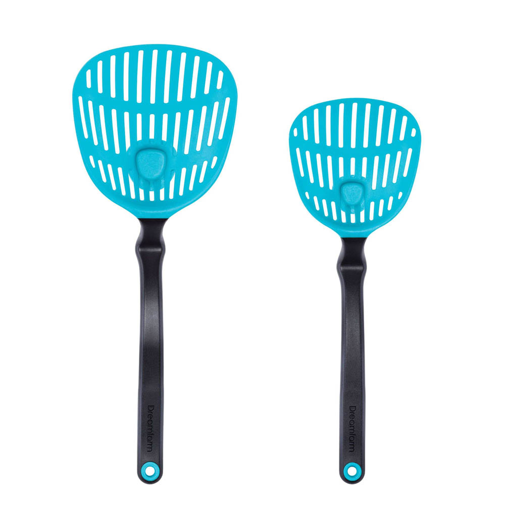 Schuimspaan Big Lestrain Lepel, Blauw- Lepel met vergiet - 38,5cm - Kunststof | Dreamfarm