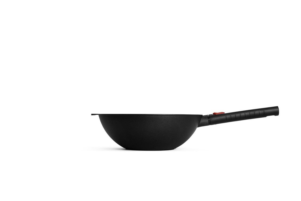 Wokpan, ø 28 cm, 3.5 L, Gerecycled Aluminium, QXR Non Stick, Inductie - Woll | EcoLogic QXR