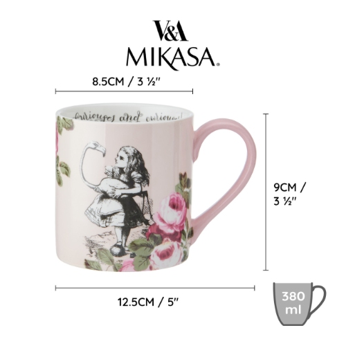 Mikasa x V&A Alice in Wonderland Fine China 380ml Mug Gift Set