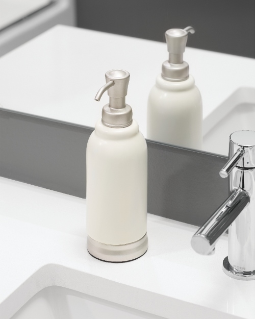 Zeeppompje, 317 ml, Keramiek/Kunststof, Wit - iDesign | Bexley