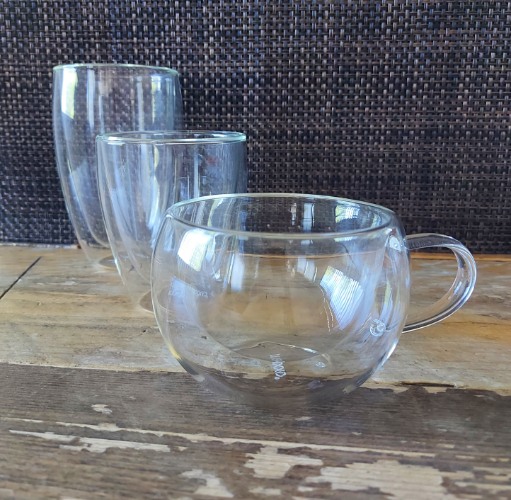 Glazenset, koffie, Latte & Cappuccino - Dubbelwandig - Set van 6 - Maxxo