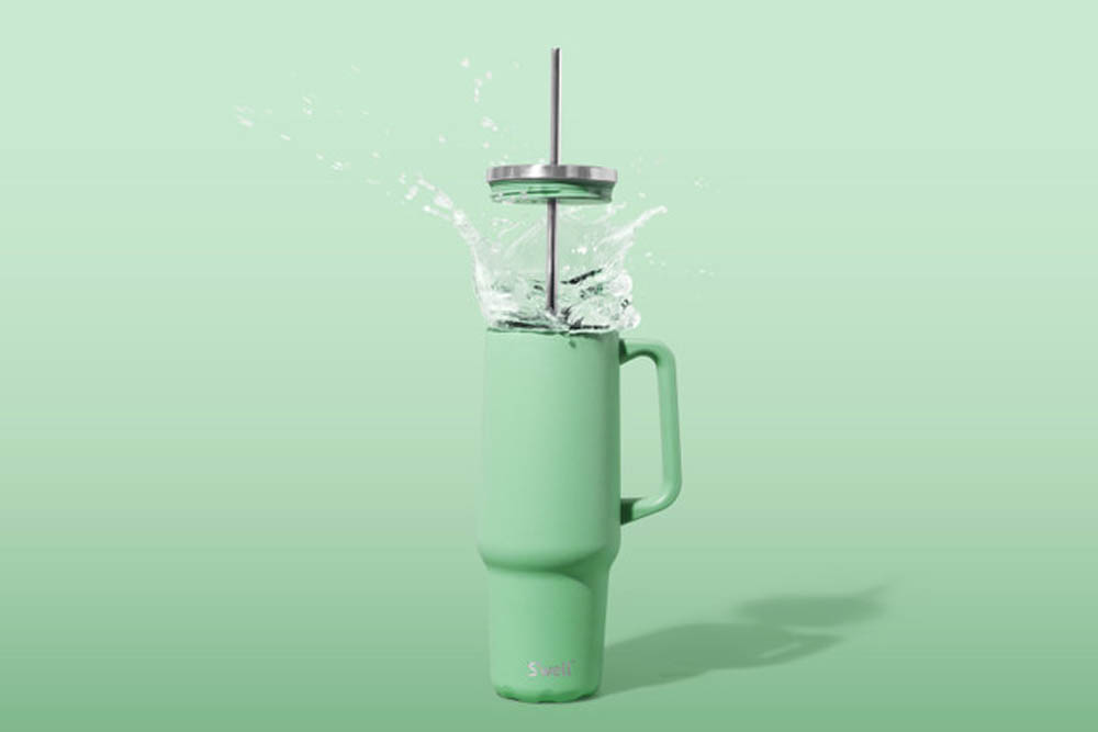 Tumbler XL Pistachio – Duurzame Roestvrijstalen Thermosbeker | Houdt 50 uur Koud en 10 uur Warm | Rietje , BPA & BPS vrij, 1180ml - S'well