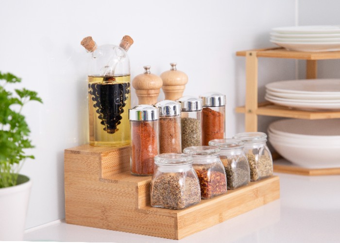 Keukenkast Organiser, 3 Treden, Bamboe - Copco