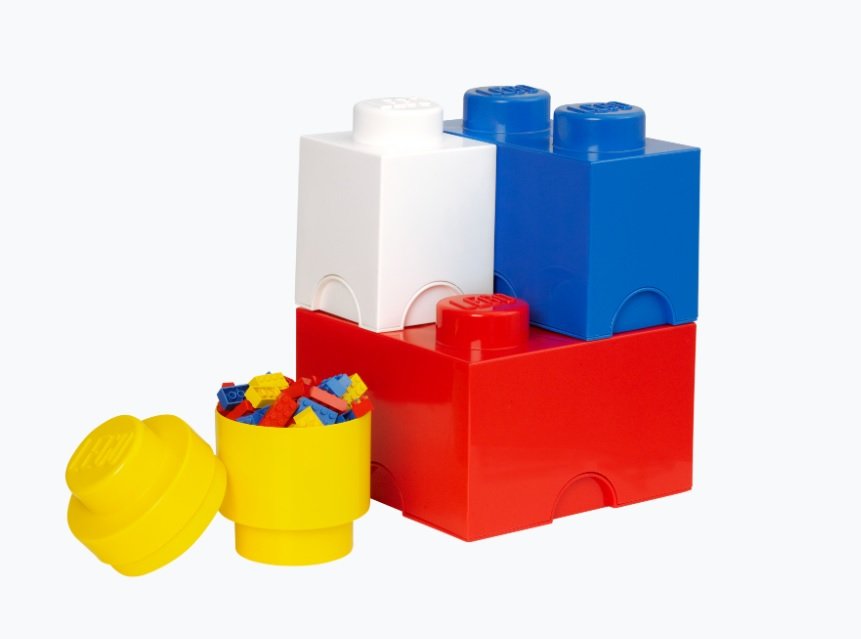 Opbergbox Brick, Set van 4, Multi - LEGO