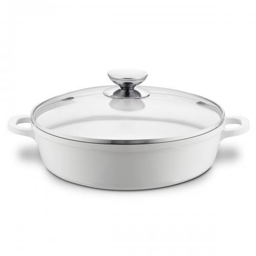 Vario Click Inductie Braadpan met glazend deksel 32cm Wit - Berndes
