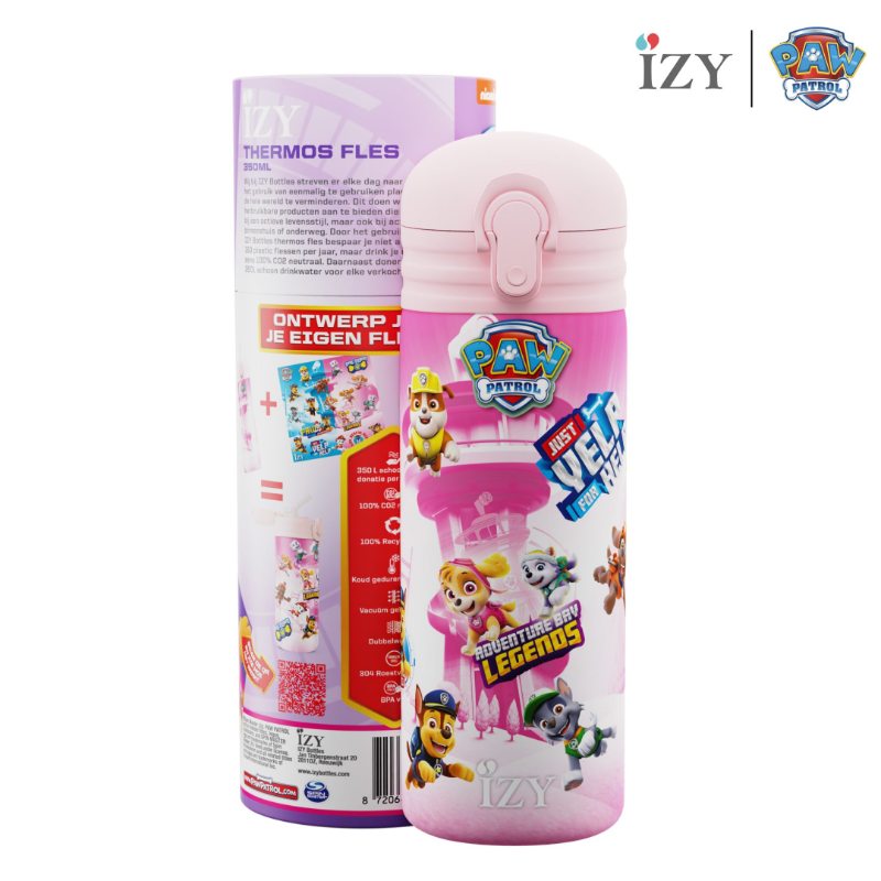 Thermosfles 0.35L, RVS, Refresh Pink - IZY | Kids x Paw Patrol