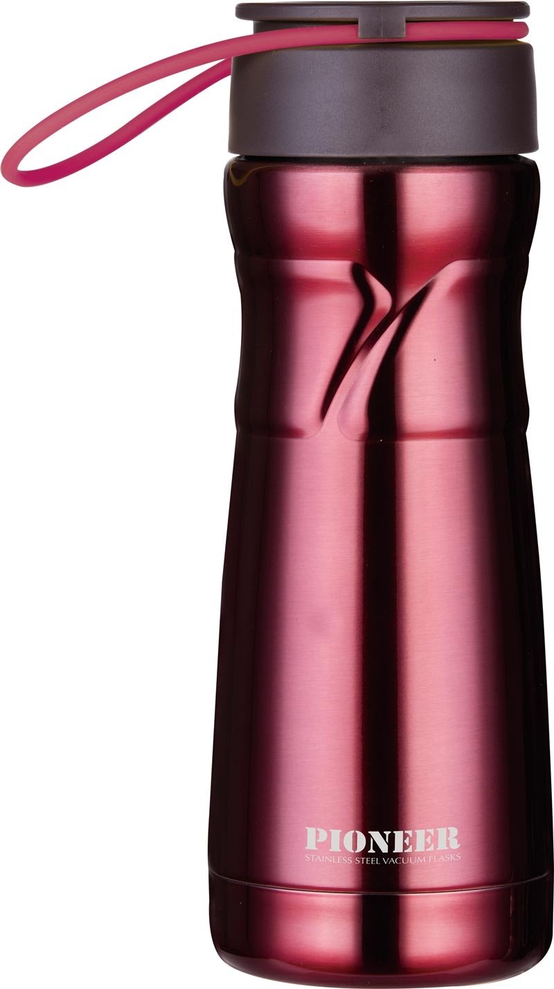 Vacuum Thermosbeker - 450ml - Rood - Verwijderbare infuser - Pioneer