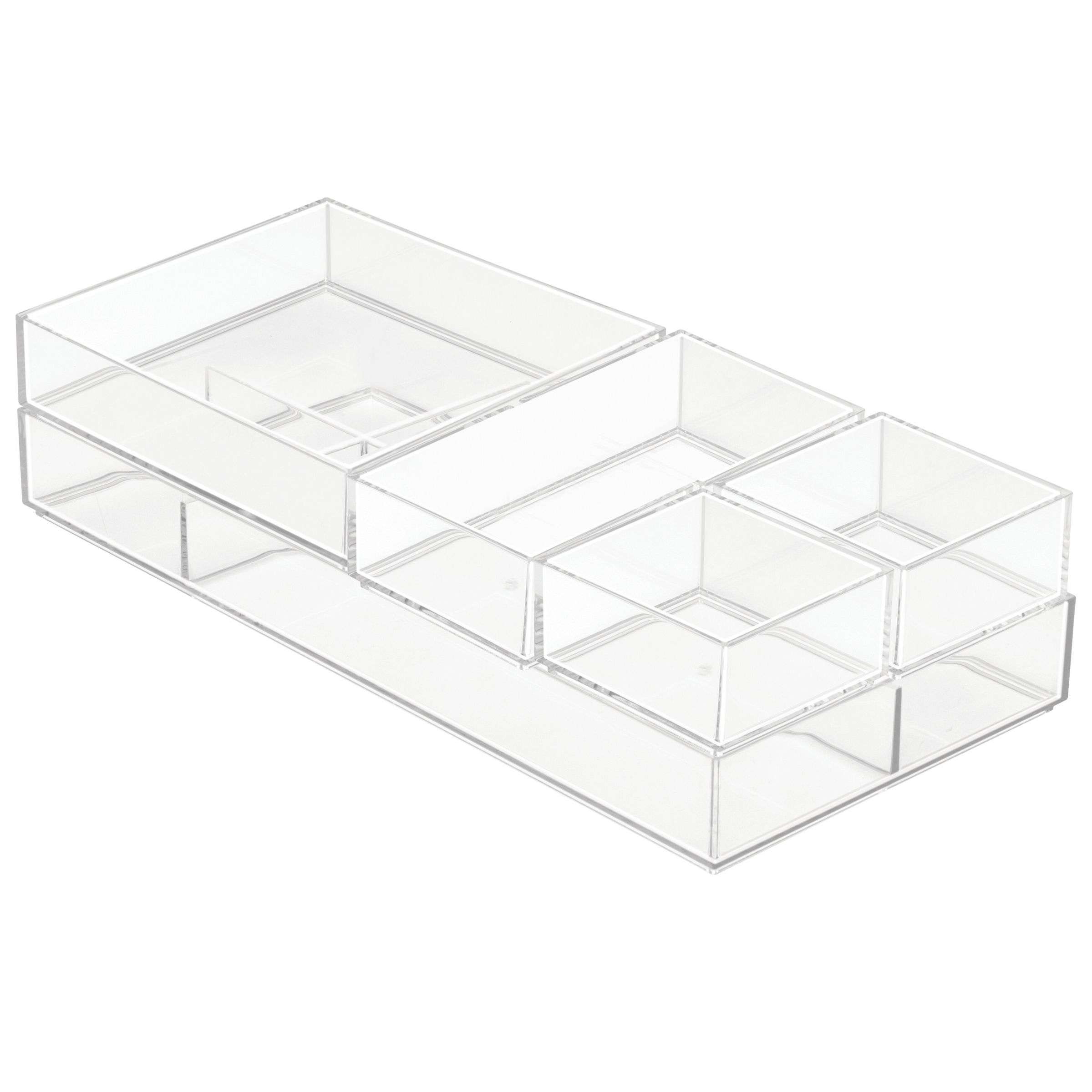 Lade Organizer, Make-up Organizer, 20.3 x 20.3 x 5.1 cm, Transparant, Kunststof - iDesign | Clarity