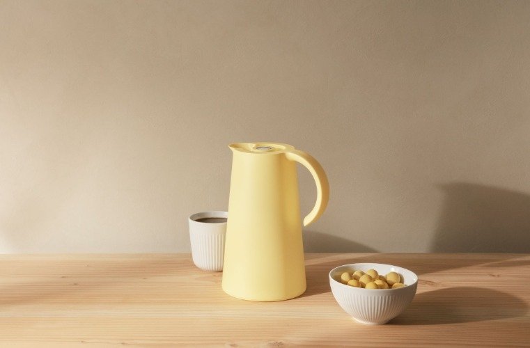 Rise Vacuüm Thermoskan. 1 L. Geel - Eva Solo