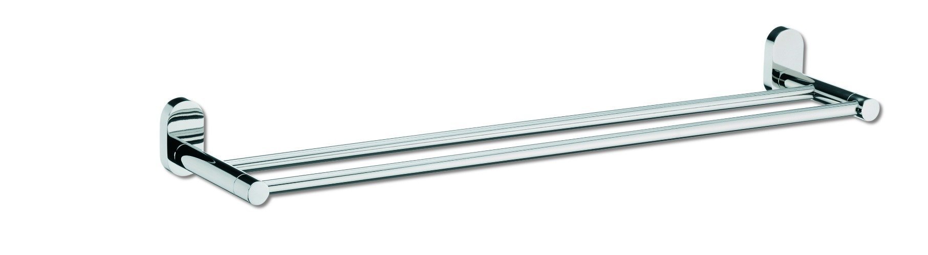 Lucido Handdoekrek met Wandbevestiging - Kort - Dubbel - Zilver - Kela