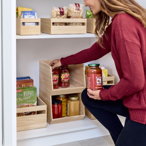Opbergbox met Opening, 29.5 x 25.5 x 21 cm, Paulownia Hout - iDesign | Eco Wood