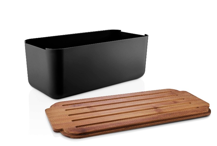 Broodtrommel met Deksel, Zwart, Kunststof, Bamboe, 42 x 19 x 16 cm - Eva Solo