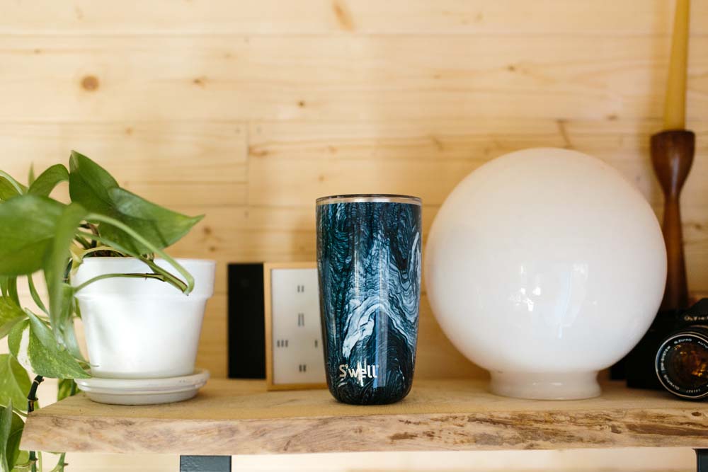 Thermosbeker - Azuriet Marmer - Koffiebeker - 530ml - Tumbler - Herbruikbaar - S'Well | Rose Agate