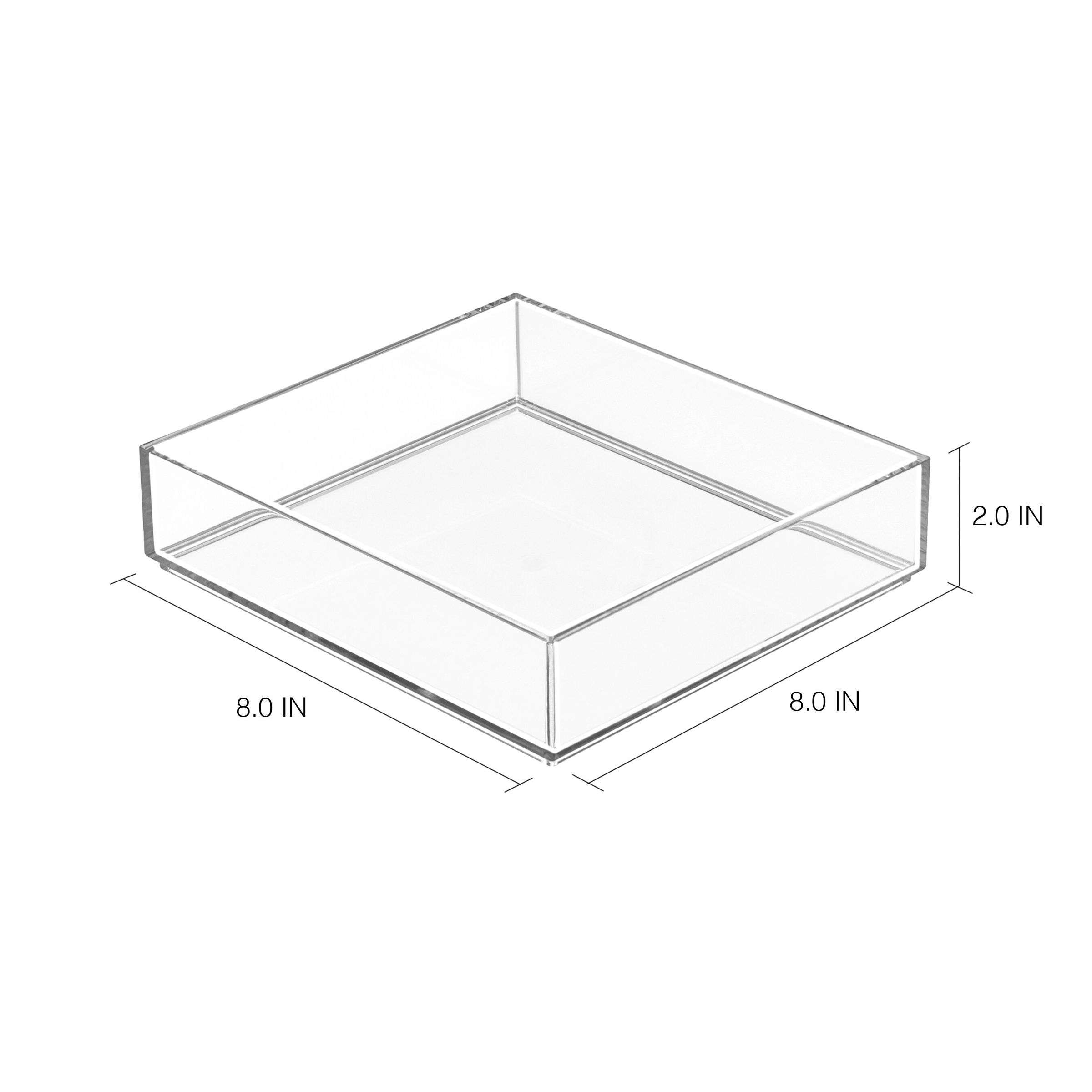 Lade Organizer, Make-up Organizer, 20.3 x 20.3 x 5.1 cm, Transparant, Kunststof - iDesign | Clarity