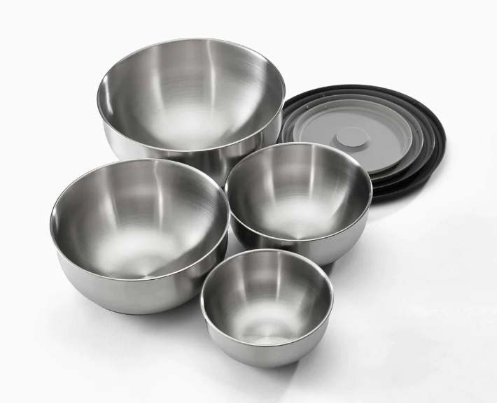 Prep&Store Schalenset met Deksels, Set van 4 Stuks, RVS - Joseph Joseph | Nest
