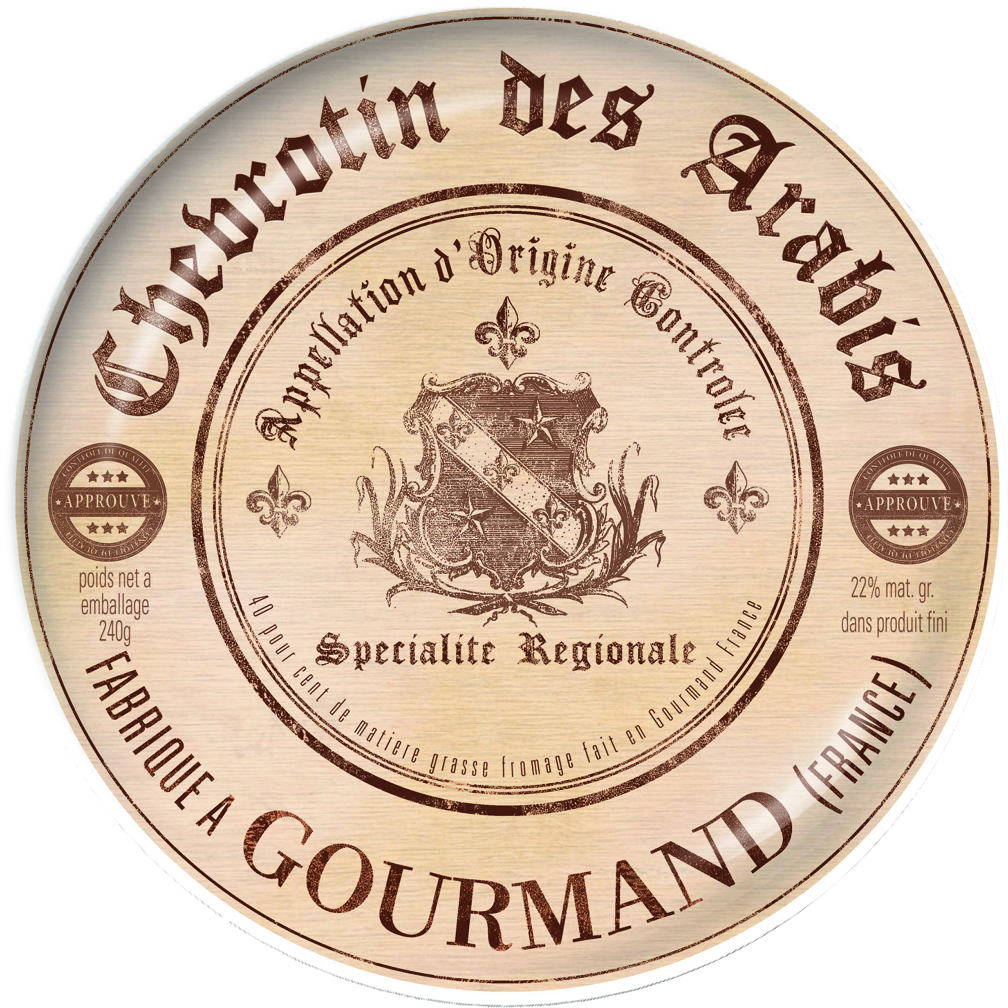 Borden, Set van 4 - 19cm - Kaas - Franse Kazen - Artesà