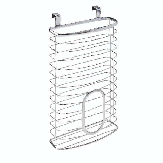 Plastic tassen Houder, 37.6 x 20.6 x 10 cm, RVS, Zilver - iDesign | Axis