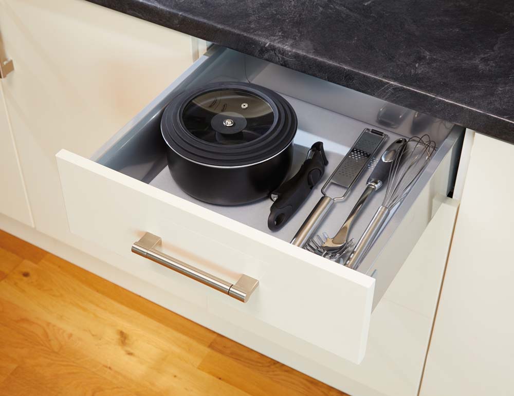 Sauspan - Set van 3 pannen - 1 Los Handvat - 1 Deksel - Non stick - MasterClass | Smart Space