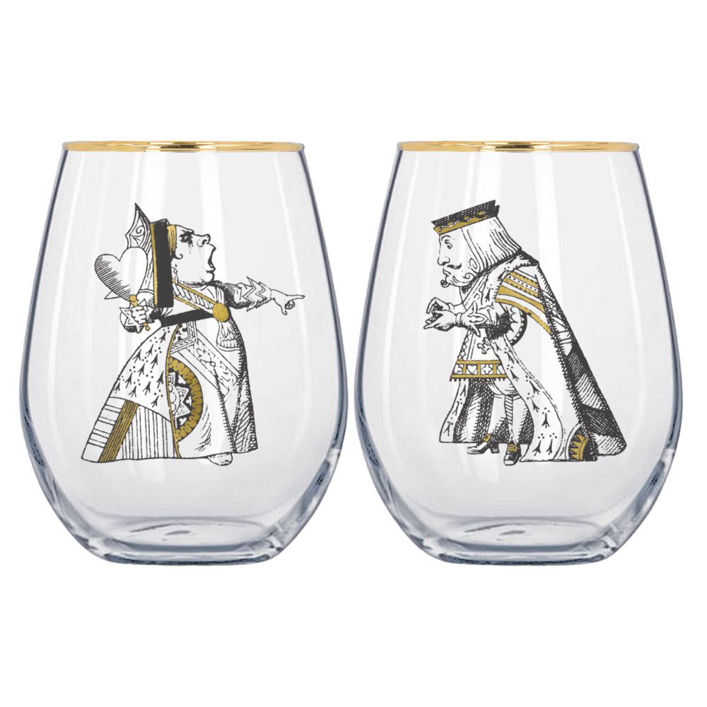 His & Hers Glazen, Set van 2 Stuks, 0.59 L - V&A | Alice in Wonderland