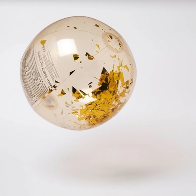 Inflatable Games Opblaasbare Strandbal Disco Gold | Sunnylife