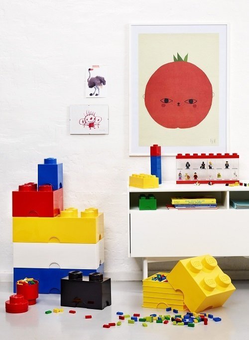 Opbergbox Minifiguur 16, Rood - LEGO