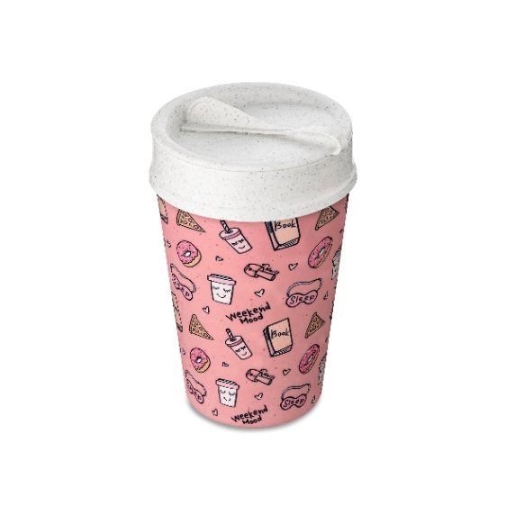 Dubbelwandige Koffiebeker met Deksel, 0.4 L, Organic, Weekend - Koziol | Iso To Go