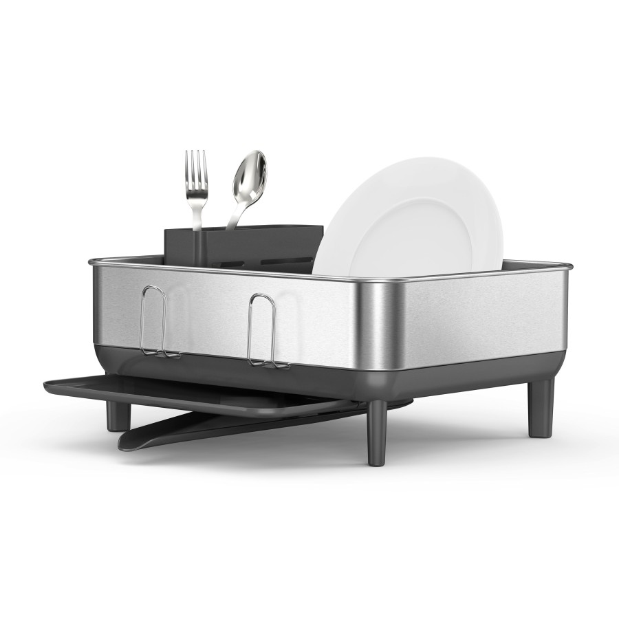 Afdruiprek met Stalen Frame, Klein, Grijs- Simplehuman
