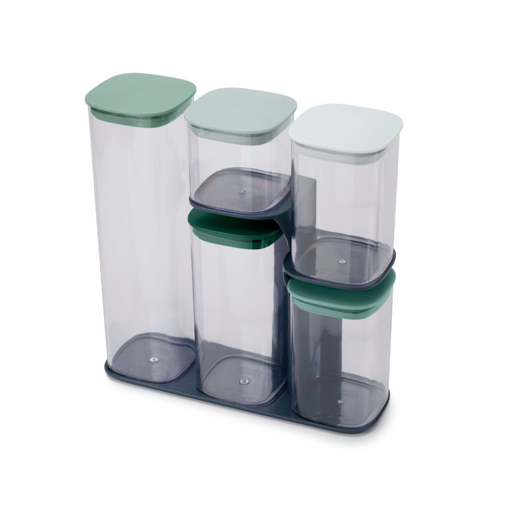 Voorraadpot met Standaard, Set van 5 Stuks, Groen - Joseph Joseph | Editions
