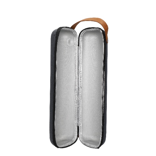 Wijnfles Drager, Nylon, Kunstleer, Grijs - BarCraft