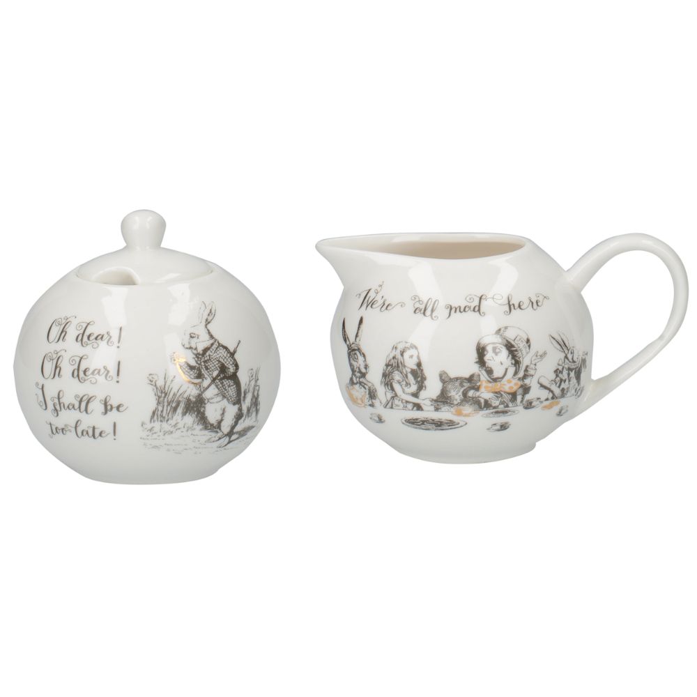 Melk -en Suiker Set, Porselein, 0.2 L - V&A | Alice in Wonderland