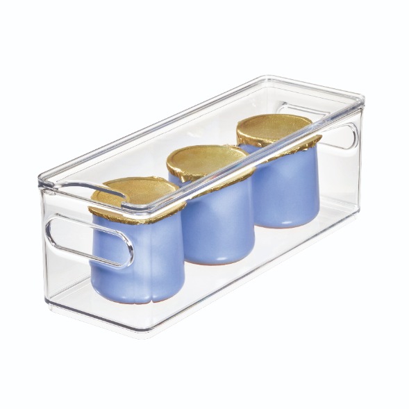 Koelkast Organizer met Deksel, 30.5 x 10.5 x 10.7 cm, Kunststof - iDesign | The Home Edit