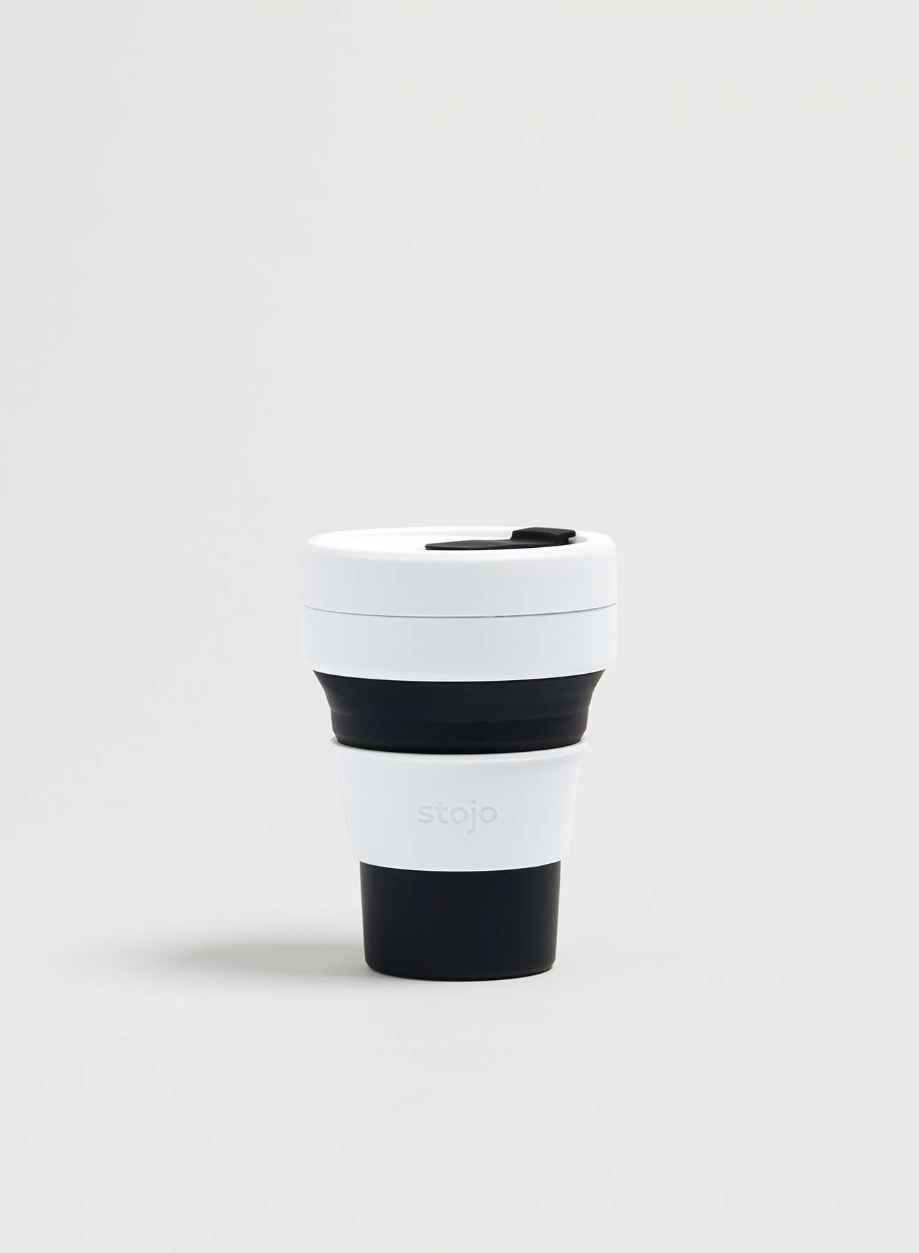 Pocket Cup, Black - 355 ml - Drinkbeker - Koffiebeker - Zwart - Opvouwbaar | Stojo