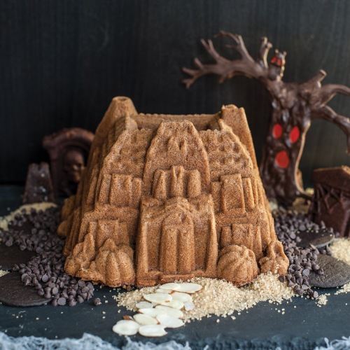 Tulband Bakvorm "Haunted Manor Bundt  Pan" - Nordic Ware | Fall Harvest Bronze