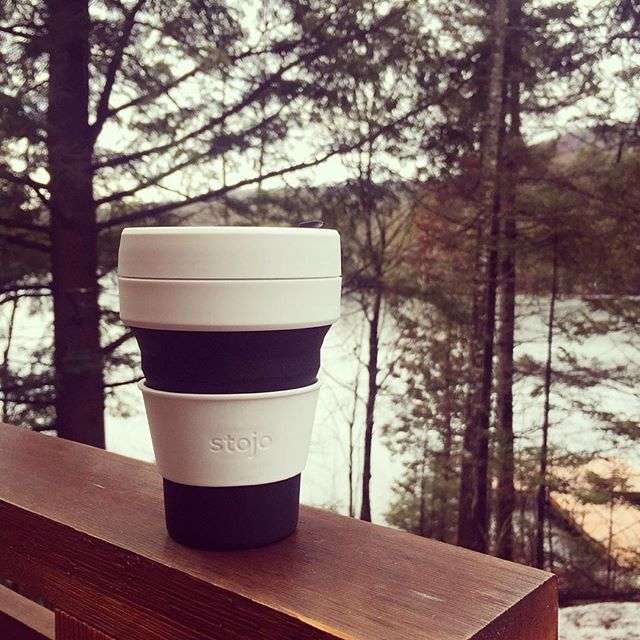 Pocket Cup, Black - 355 ml - Drinkbeker - Koffiebeker - Zwart - Opvouwbaar | Stojo